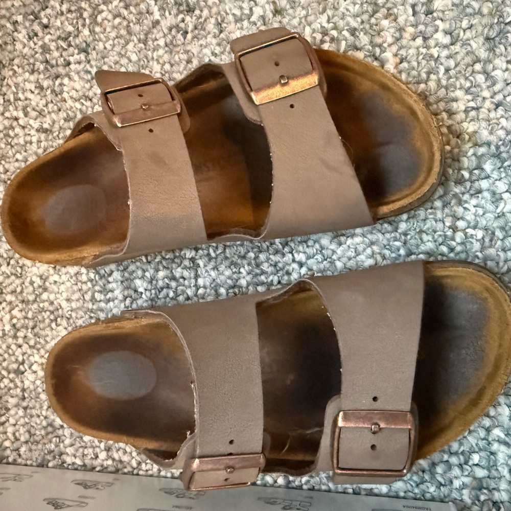 Birkenstock Taupe Slip-On Sandals